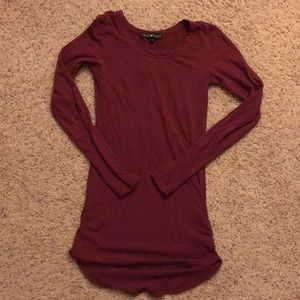 Burgundy long sleeve tunic